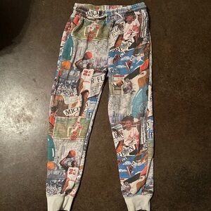 Jordan Multicolor Retro Basketball Print Joggers